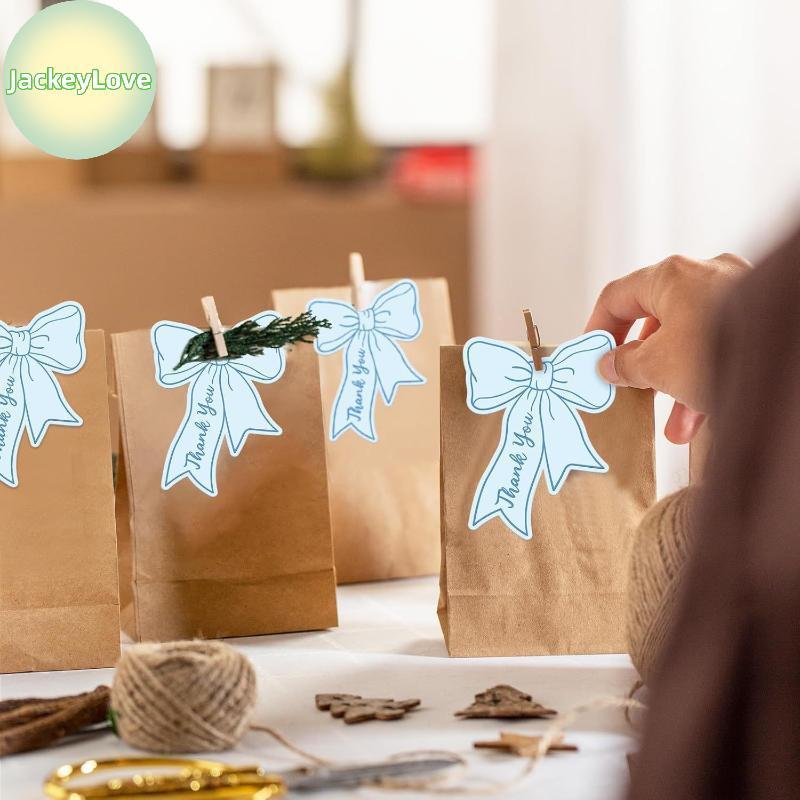 JackeyLovezz 50 ชิ้นโบว์ DIY ที่เขียนด้วยลายมือครอบครัวของขวัญการ์ดของขวัญวันเกิดเด็กการ์ดร้านอาหารธุรกิจขอบคุณการ์ด TH - รูปที่ 7