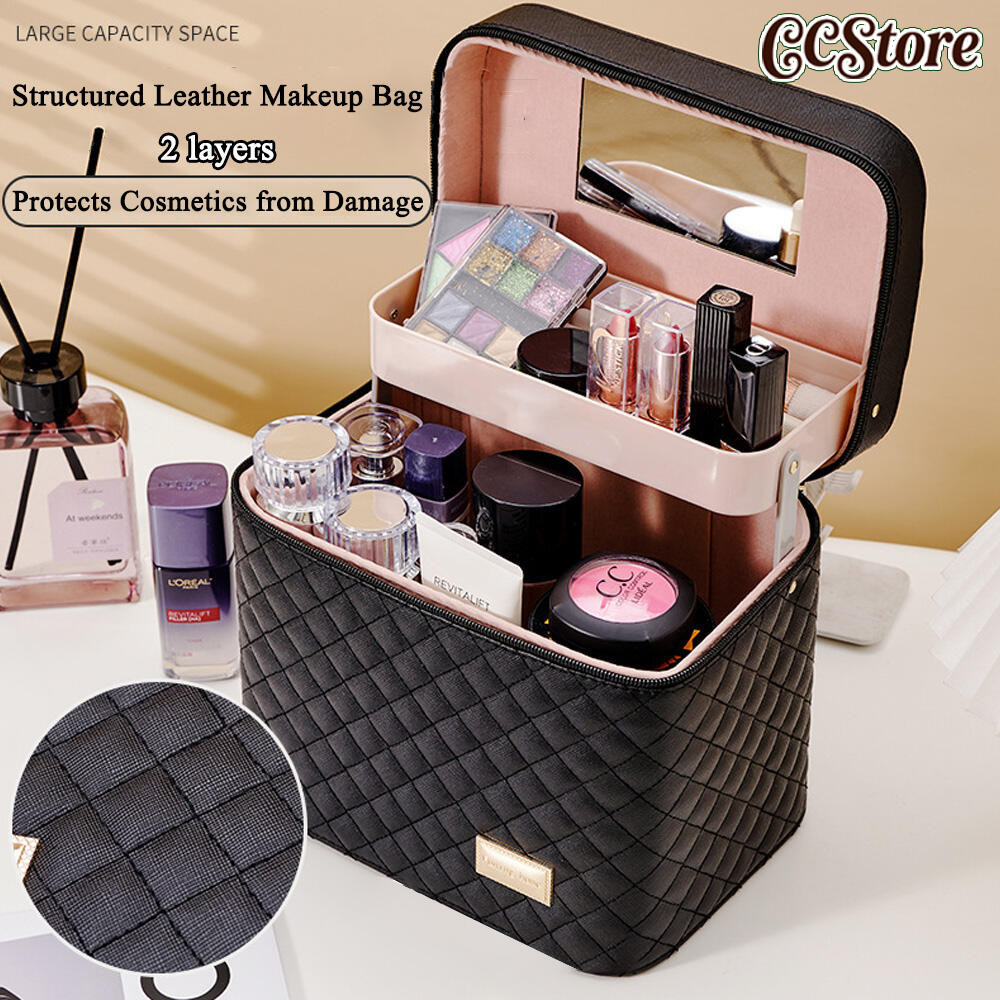 กล่องเก็บเครื่องสำอางสำหรับพกพา สวยหรู Cosmetic Box มี 4 สีให้เลือก กระเป๋าเดินทาง กระเป๋าผู้หญิง กระเป๋าแฟชั่น