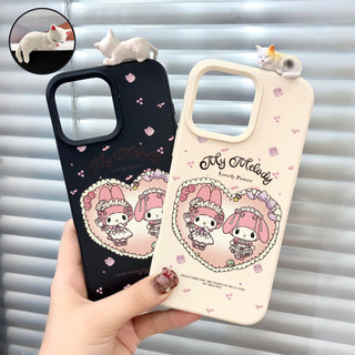 เคสสำหรับไอโฟน14 CODที่ไทย หัวใจกระต่ายชมพู เคสมือถือนิ่ม TPUแบบด้านซิลิโคน For IPhone17  13Pro 16 15 14PLUS 11 12PROMAX