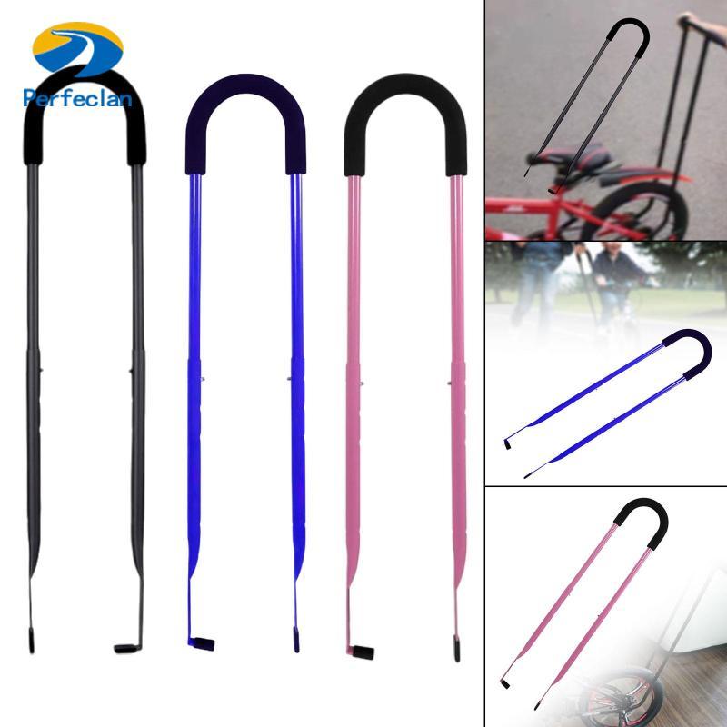 สมบูรณ์แบบ จักรยานการฝึกอบรมจับพ่อแม่คว้ากันลื่นจับเทรนเนอร์จักรยานสมดุลผลักดันก้านบาร์สําหรับขี่จักรยานขี่เริ่มต้นเด็ก