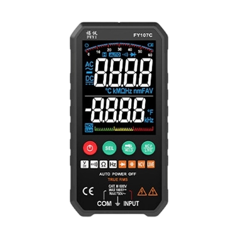 RUN เครื่องทดสอบทรานซิสเตอร์มัลติมิเตอร์แบบดิจิตอล Continuitys NCV Ohm Voltage Test Meter