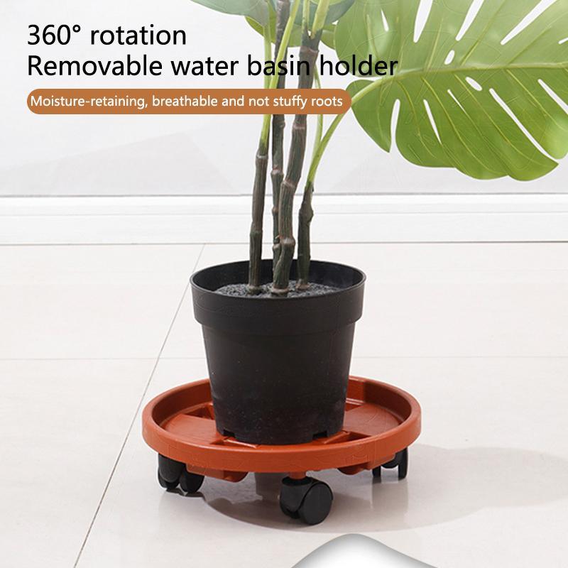 [แฟชั่นแอปเปิ้ล] ขาตั้งพืชที่ถอดออกได้ถาดกระถางดอกไม้ที่มีล้อสากลหนักกลิ้งชั้นวางกระถางดอกไม้ในร่มและกลางแจ้งระเบียงหุ้นใหม