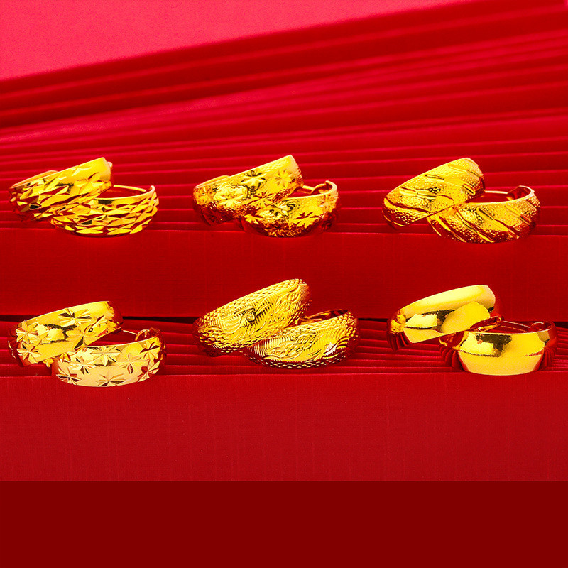 越南沙金女士时尚太耳环光面满星流星雨龙凤珠耳环流星雨耳环Vietnam Shajin Women's Fashion Too Ear Ring with Starsbzwdkg1234配饰旗舰店202