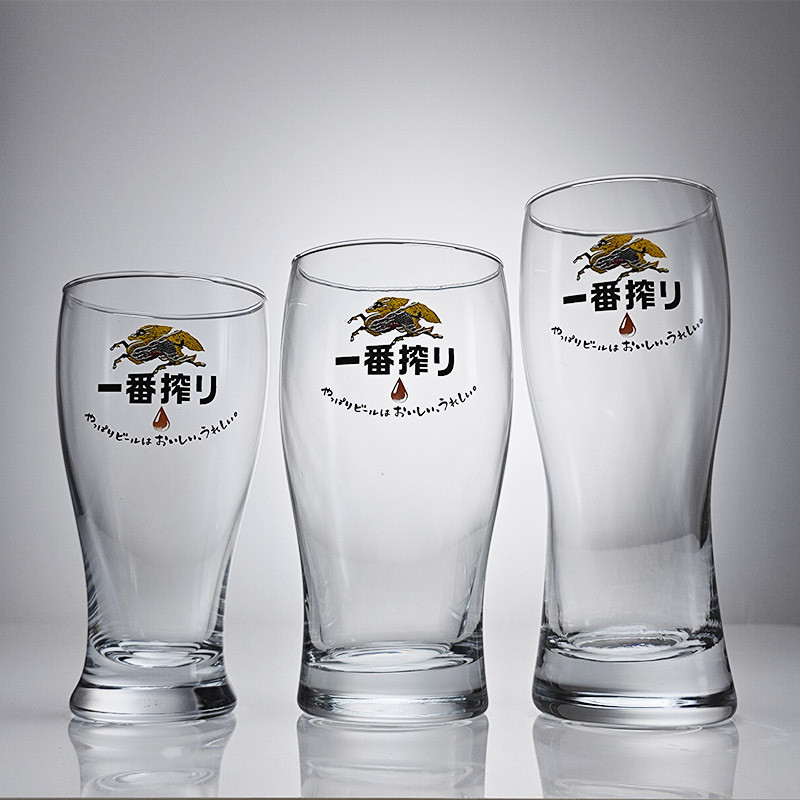 ราคาต่ํา Seckill KIRIN KIRIN แก้วเบียร์หัตถกรรมญี่ปุ่น Ichiban Squeeze แก้วไวน์พิเศษพร้อมที่จับแก้วเ