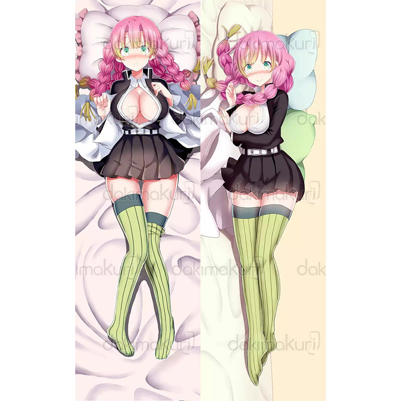 Demon Slayer: Kimetsu no Yaiba Kanroji Mitsuri Dakimakura หมอน 3D ญี่ปุ่นคนรักปลอกหมอน 50*150 ซม.