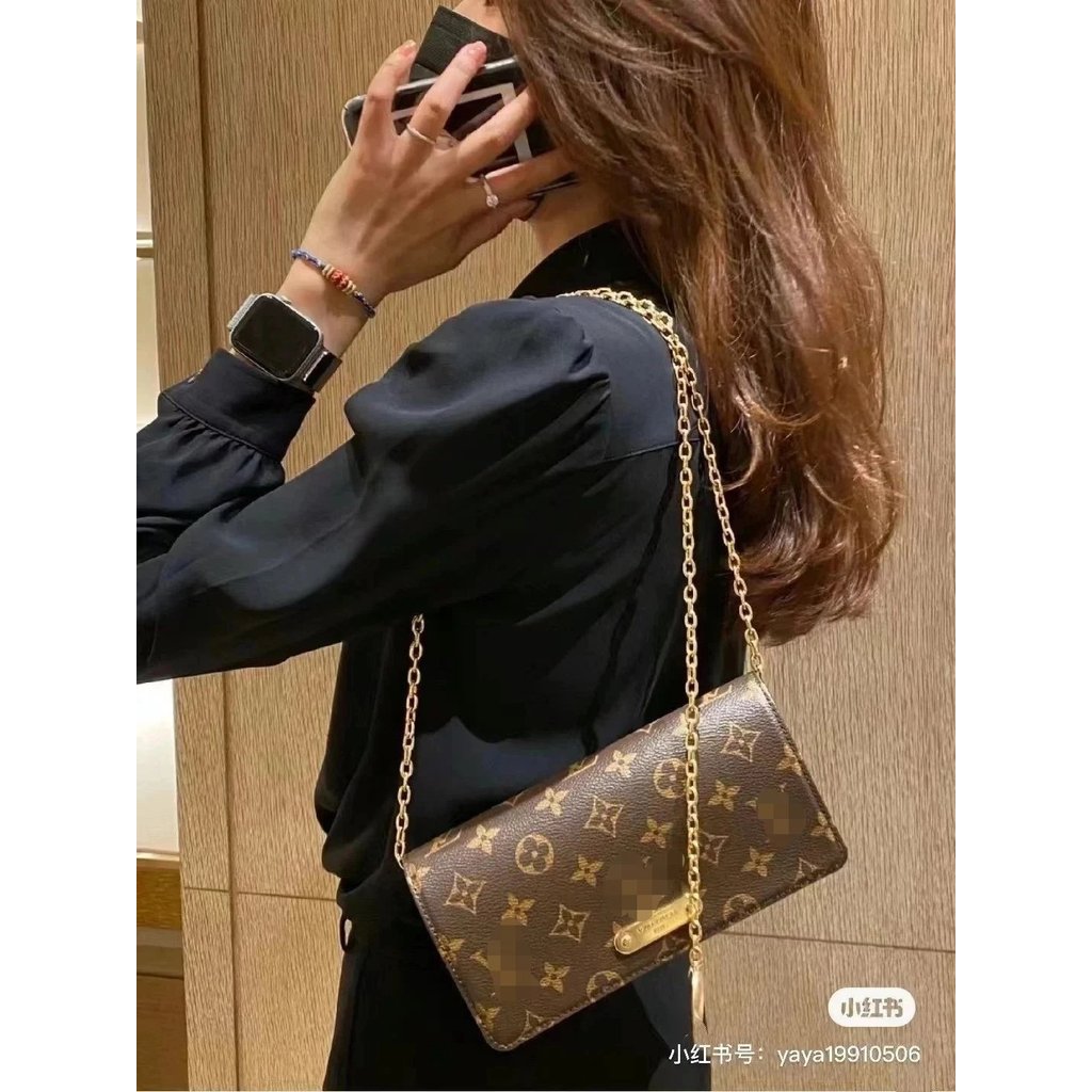 กระเป๋าโซ่ Lily woc ขนาด 20.7-10.2-3.5cm กระเป๋าโซ่กระเป๋า woc กระเป๋าสะพายข้าง