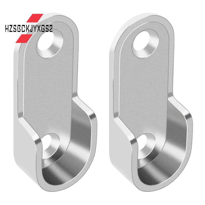 Hzsbckjyxgs2Oval ตู้เสื้อผ้าราวแขวน Rod End Bracket รองรับ Silver Tone คู่