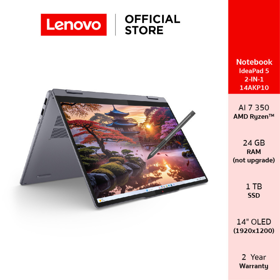 Lenovo IdeaPad 5 2-IN-1 14AKP10(83KT000DTA)Notebook Ryzen AI 7 350 24GB SSD 1TB 14" OLED Pen & Touch