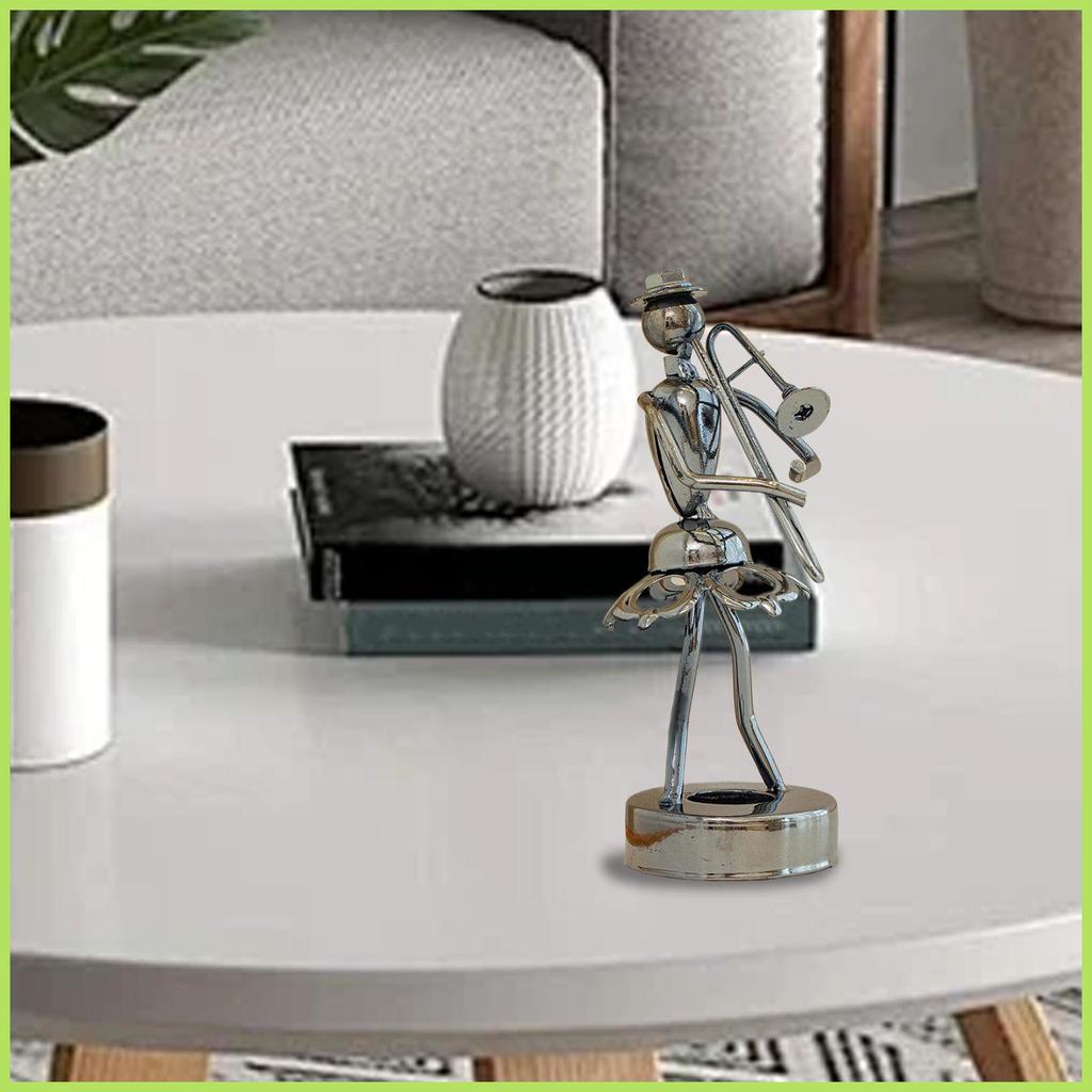 Guitarist Figurine Sculpture Metal Guitarist Figurine Collection Multi-Purpose Modern Sculpture shop