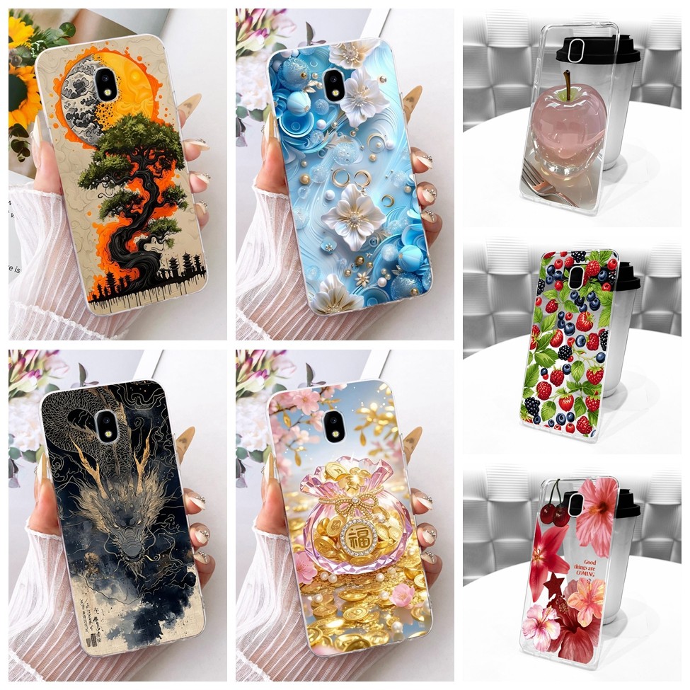 Clear สําหรับ Samsung Galaxy J3 2017 J330FN J330N สําหรับ Samsung J3 2017 กรณีแมวน่ารักแฟชั่นผีเสื้อ