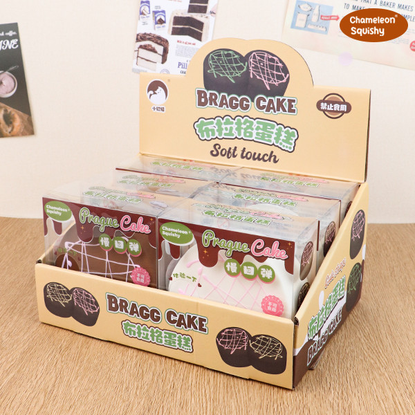 Chameleon Squishy Prague Cake ของเล่นสกุชชี่ของเล่นคลายการบีบอัด