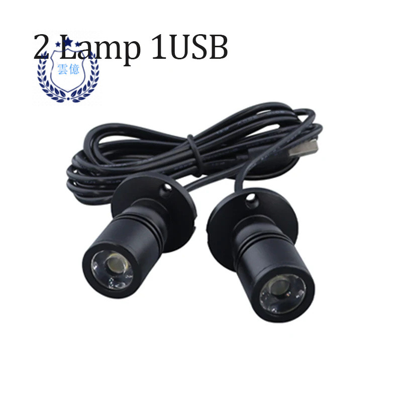 UHUI USB 5V Led Spot Light 3W พื้นผิวติดตั้งตู้ตู้โชว์เคาน์เตอร์เครื่องประดับโคมไฟหมุนได้เพดาน Mini Spotlight