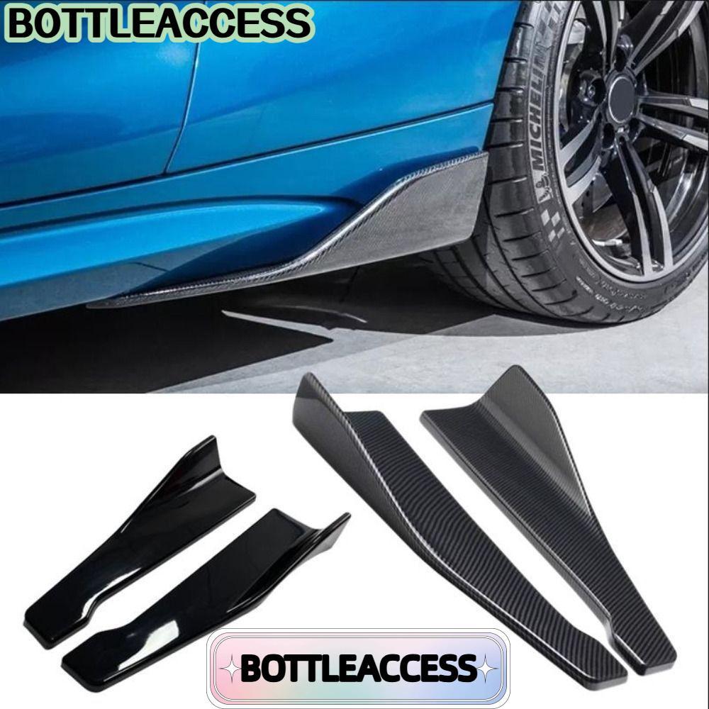 Bottleaccess รถด้านข้างกระโปรงกันชนบาร์, Carbon fibre Extensions กันชนรถสปอยเลอร์ด้านหลัง Lip, รถยนต์อุปกรณ์เสริม ABS สปอยเลอร์ Splitter Diffuser Scratch Protector รถ