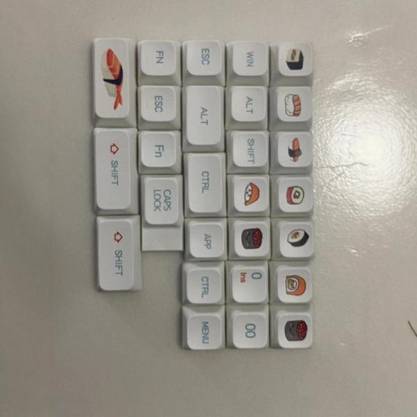 คีย์แคปไทย คีย์แคป keycap องค์ประกอบซูชิ XDA Universal Mechanical Cross Sublimation Keycap 61 ~ 108 