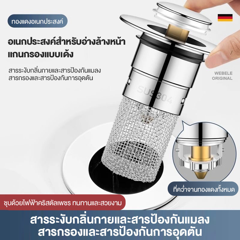 ตัวกรองอ่างล้างหน้าสแตนเลส แก้ปัญหาท่อตันและกลิ่นอับ 100% | วัสดุกันสนิม ทนทาน ติดตั้งง่าย ป้องกันเศษอาหารอุดตัน