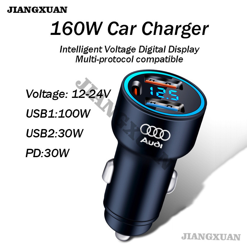 สําหรับ Audi Car Charger️ 160W Fast Charging Charger A3 A4 A6 Q3 Q4 Q5 TT