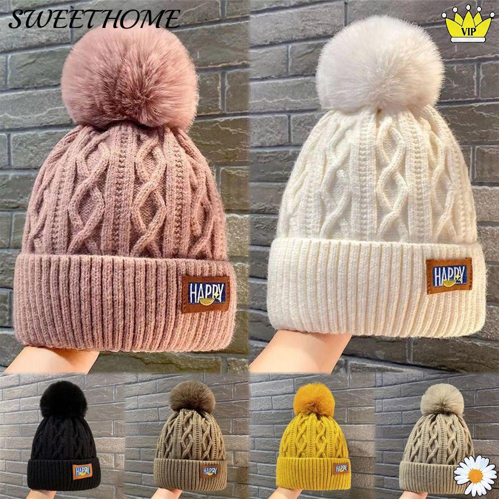 หมวกถักหนาอุ่น SWEETHOME สำหรับฤดูหนาว ดีไซน์แฟชั่นสำหรับกิจกรรมกลางแจ้ง