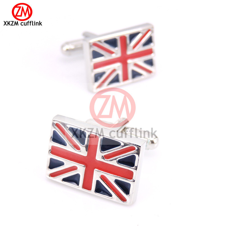Spot Goods#Men's Cufflinks British Cufflinks  Copper Material French Shirt Cufflinks Union Flag Cuff