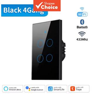 สวิตช์ไฟอัจฉริยะ WiFi US Wall Touch 4 Gang Black Smart Life …