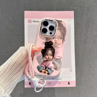 เคสสำหรับ iPhone 16 11 12 13 14 15 pro xs XR 14 plus pro max 7 8 6 Xs เคสลายเด็กน่ารัก