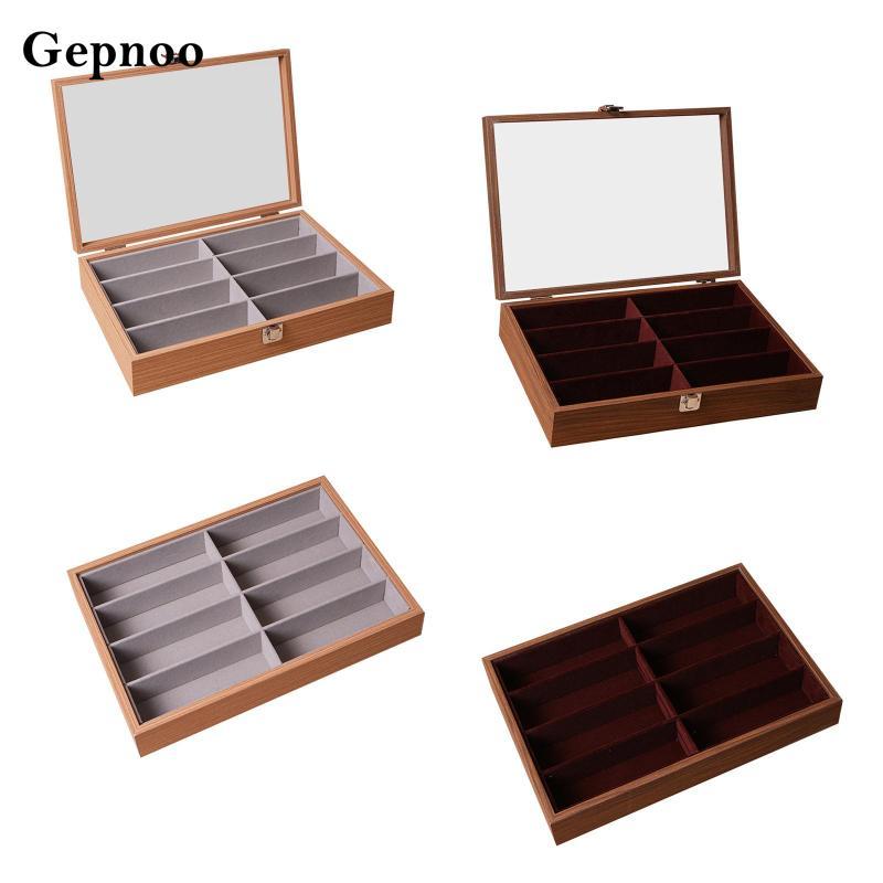 [Gepnoo] เคสจัดเก็บแว่นตากันแดด แบบตาราง 8 ช่อง สำหรับหลายคู่