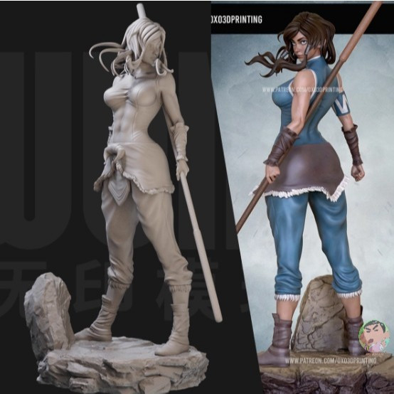 ( ⭕ PRE-ORDER) Korra 1/6 3d printed model |   Assembled |   Not painted |