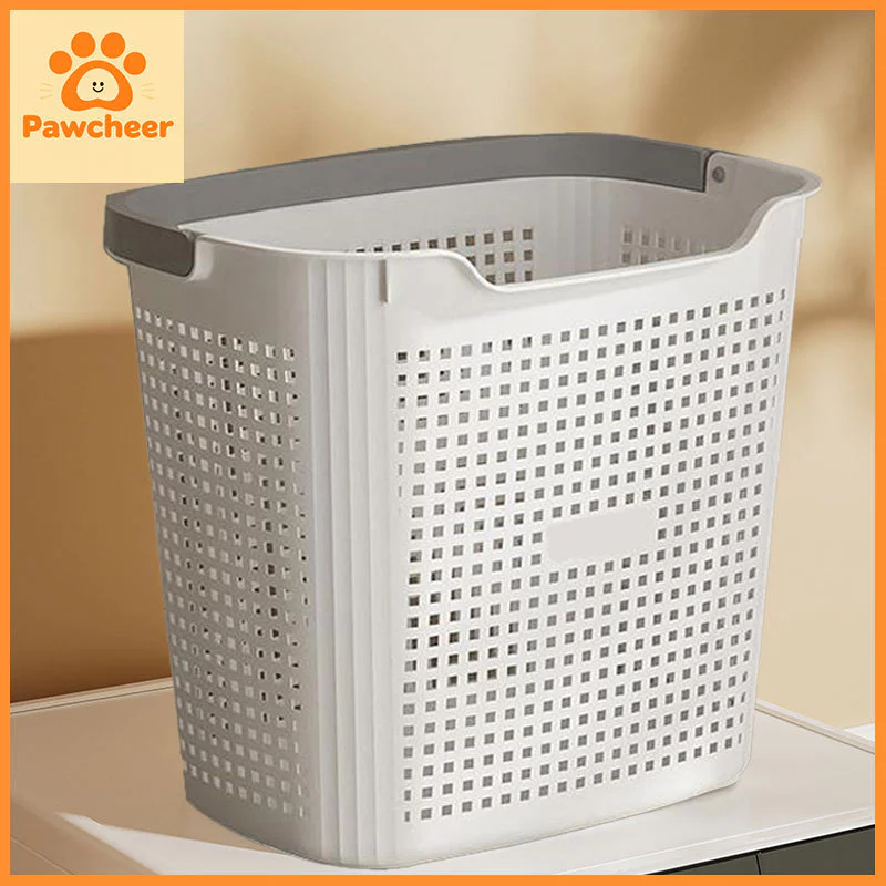Pawcheer ตะกร้า ตะกร้าอเนกประสงค์ ตะกร้าใส่ผ้า มินิมอล มีหูหิ้ว จุได้เยอะ จัดระเบียบบ้าน Cloth Basket 36.5*25*34ซม.