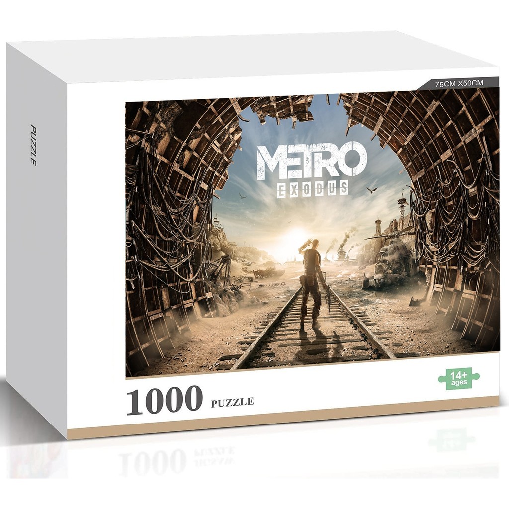 Metro Exodus จิ๊กซอว์ไม้สีสันสดใสสําหรับเด็กอะนิเมะของเล่นเกมทางปัญญาบรรเทาความเครียด