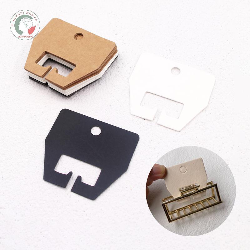 [OU] 100 ชิ้น 5*4.5 เซนติเมตร Hairpins Paing การ์ดสําหรับสาวทําด้วยมือผม Claw กระดาษการ์ด TH