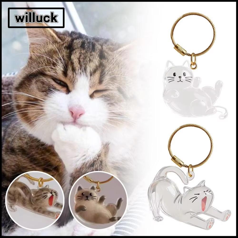 WILLUCK Pet Fur Keepsake Capsule, ของขวัญโปร่งใสแมวผมพวงกุญแจ,น่ารัก DIY ตกแต่งสัตว์เลี้ยงคอนเทนเนอร์ผมคนรักสัตว์เลี้ยง