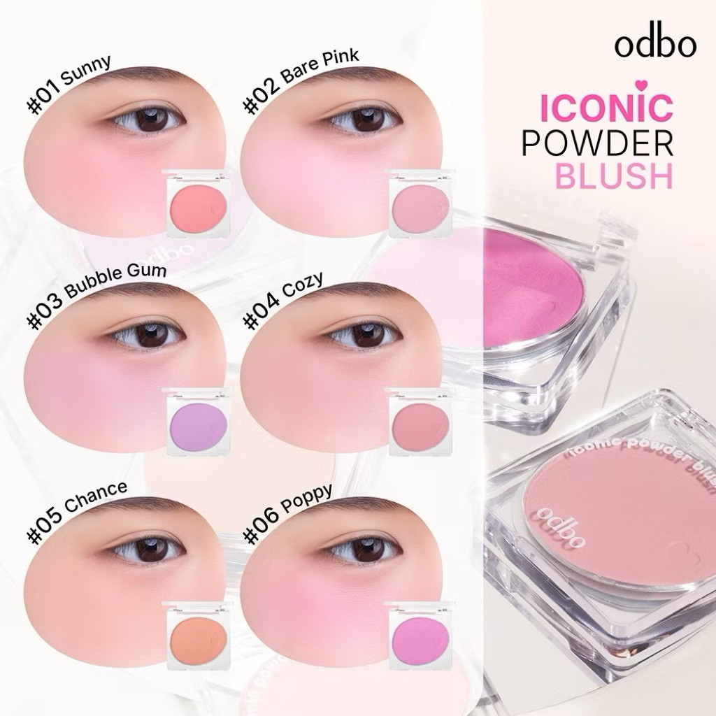 ODBO ICONIC POWDER BLUSH - OD1325 #บลัชกลมไอโคนิค