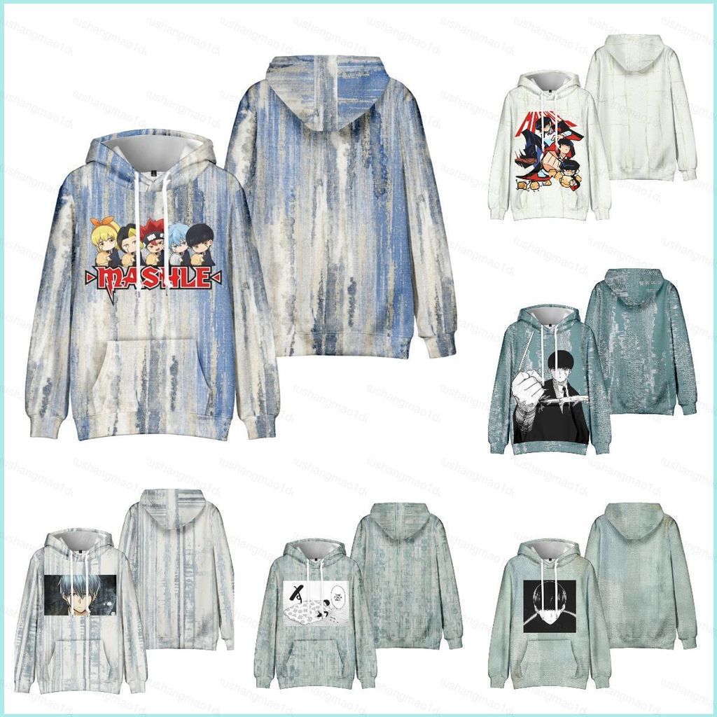XS1 Mashle: Magic และกล้ามเนื้อ Hoodie อะนิเมะแขนยาว Unisex คอสเพลย์ 3D เสื้อกันหนาว Mash Lance Dot 
