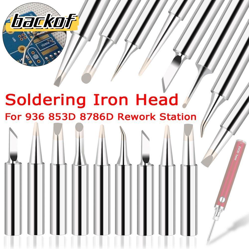 BACKOF 10pcs หัวหัวแร้ง 60W อุปกรณ์เชื่อม 900M Series สําหรับ 936 853D 8786D Rework Station