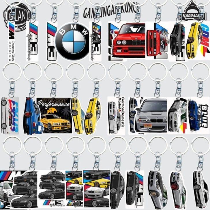 พวงกุญแจอะคริลิค Gilan BMW E30 E46 E92 M3 Generation