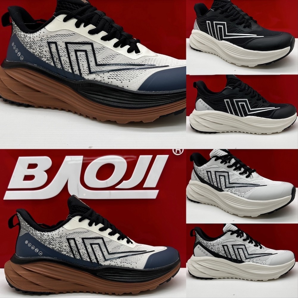 [New 01/2025][รองเท้าวิ่ง]  BAOJI บาโอจิ รองเท้าผ้าใบผู้ชาย bjm909
