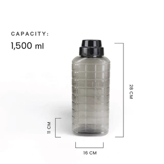 Idealware ขวดน้ำพลาสติก 2 ชิ้น ความจุ 1,500 ml. ฝาเปิด-ปิดแบบเกลียว ขวดน้ำ Water bottle