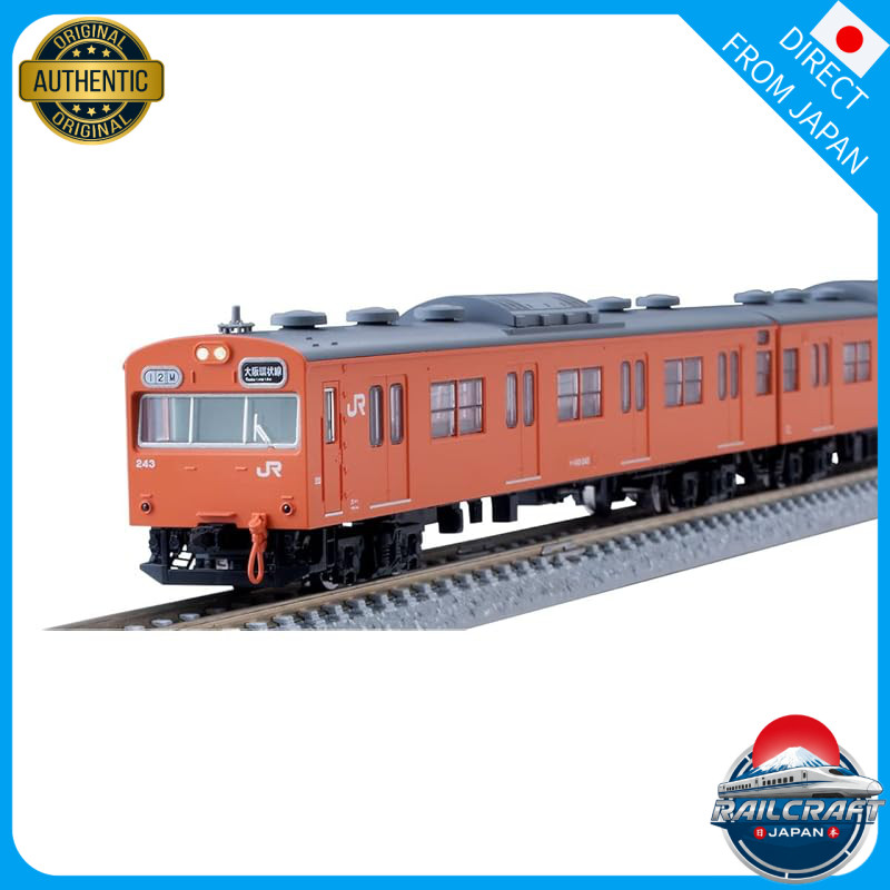 TOMIX N Scale JR 103 Series Commuter Train West Japan Version - Black Frame & Orange