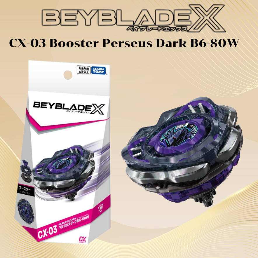 Takara Tomy BEYBLADE X CX-03 Booster Perseus Dark B6-80W Defense Type Authentic Toy【No Bankee】
