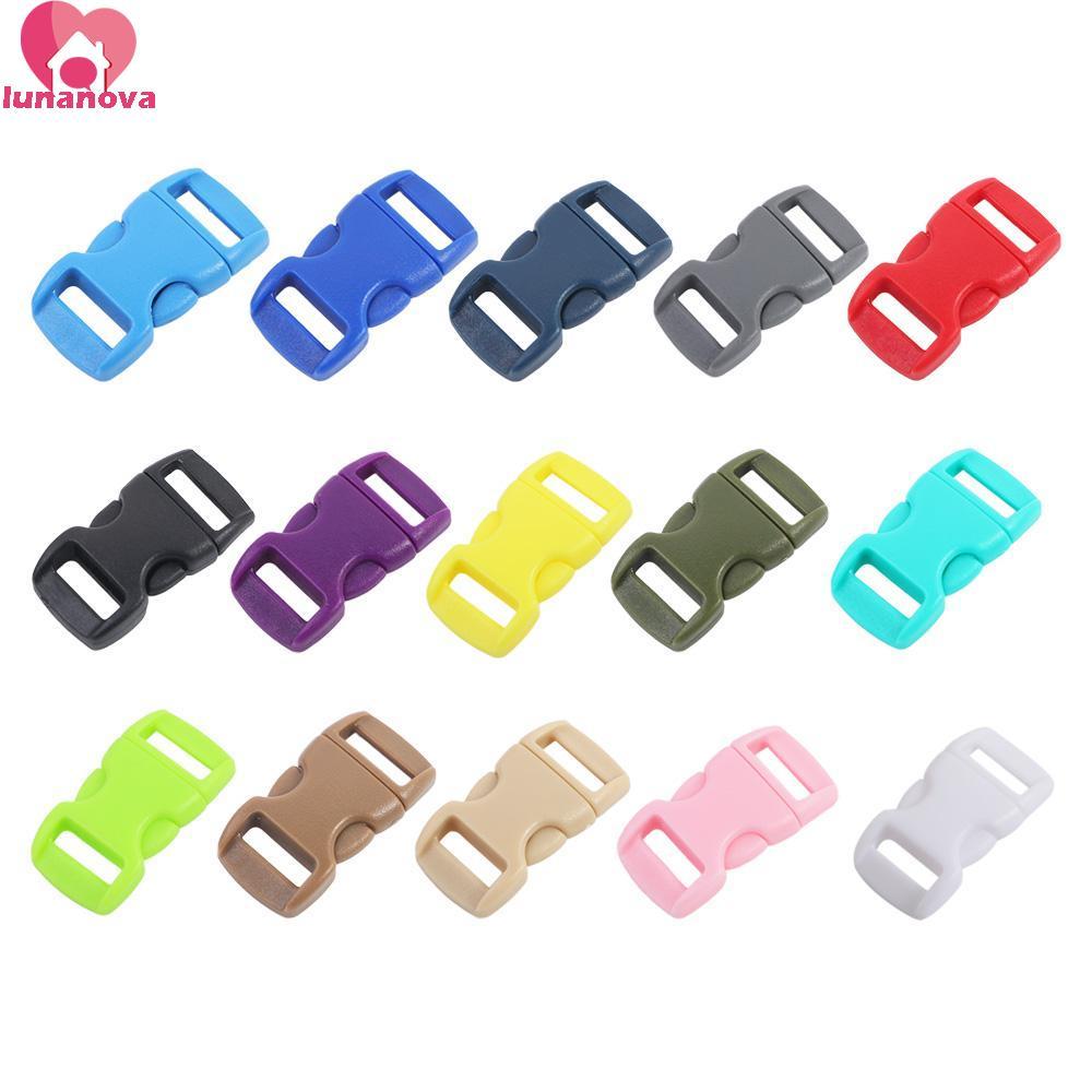 LUNANOVA Paracord Curved DIY 3/8" 10mm ปลอกคอสุนัข สายรัดร่มชูชีพ