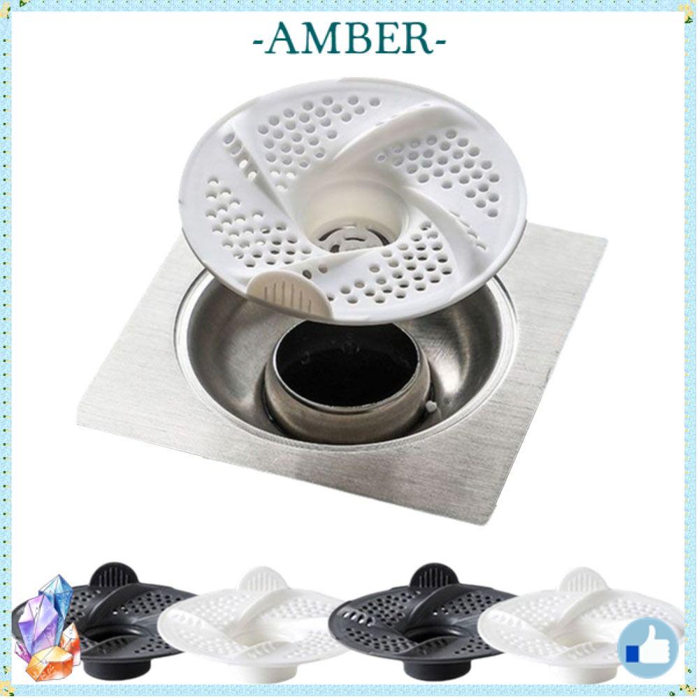 AMBER 3 ชิ้นท่อระบายน้ําชั้น, Anti-Clogging หมุนท่อระบายน้ํา,ตาข่ายออกแบบ Bug Proof Vortex Hair Collector ฝักบัวท่อระบายน้ํา