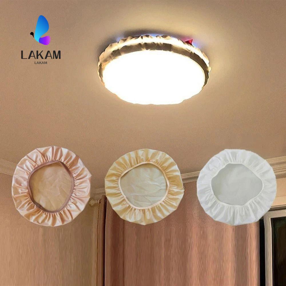 LAKAM โป๊ะโคมไฟเพดาน, ผ้าคลุมโคมไฟสปอตไลท์ที่ทนต่อการสึกหรอแบบผ้า, ผ้าคลุมไฟ Led ป้องกันแสงสะท้อนที่สร้างสรรค์ห้องนั่งเล่น