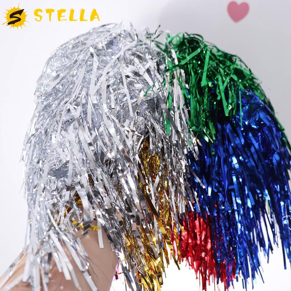 วิกผม foil tinsel STELLA สำหรับชุดคอสเพลย์ฮาโลวีน ด้านวาวและสนุก