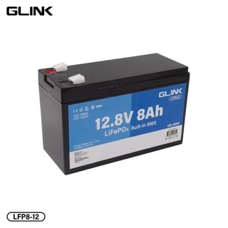 GLINK Life PO4 Battery แบตเตอรี่ 12.8V 8A มีระบบ BMS ในตัว รุ่น LFP8-12