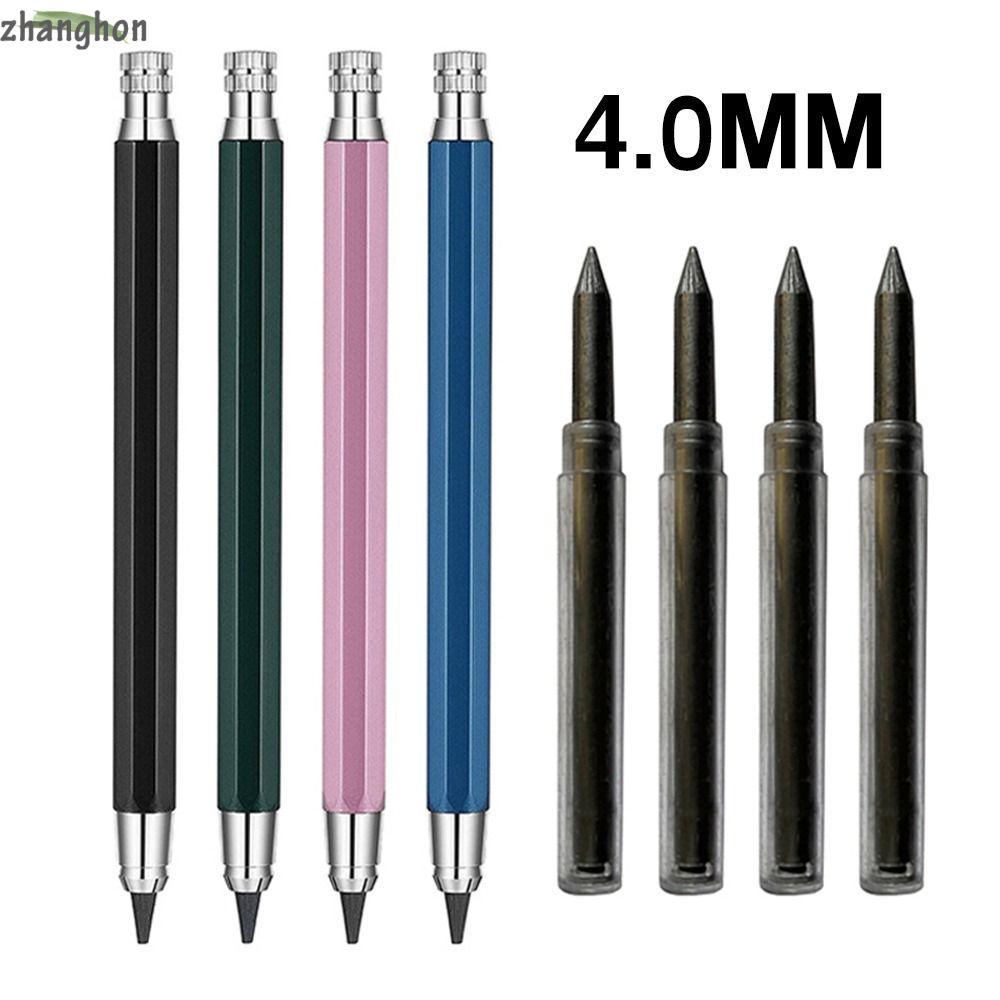 ZHANGHONG ดินสอกด, ดินสออัตโนมัติโลหะ 4.0 มม., คุณภาพสูง Sketch Comics Design Drawing Writing Tool 2