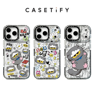สีเทาการ์ตูนลูกแมวเคสโทรศัพท์สําหรับ ไอโฟน 17 โปรแม็กซ์ 17อากาศ 16 15 14 13 12 11 กันกระแทกฝาครอบป้องกัน