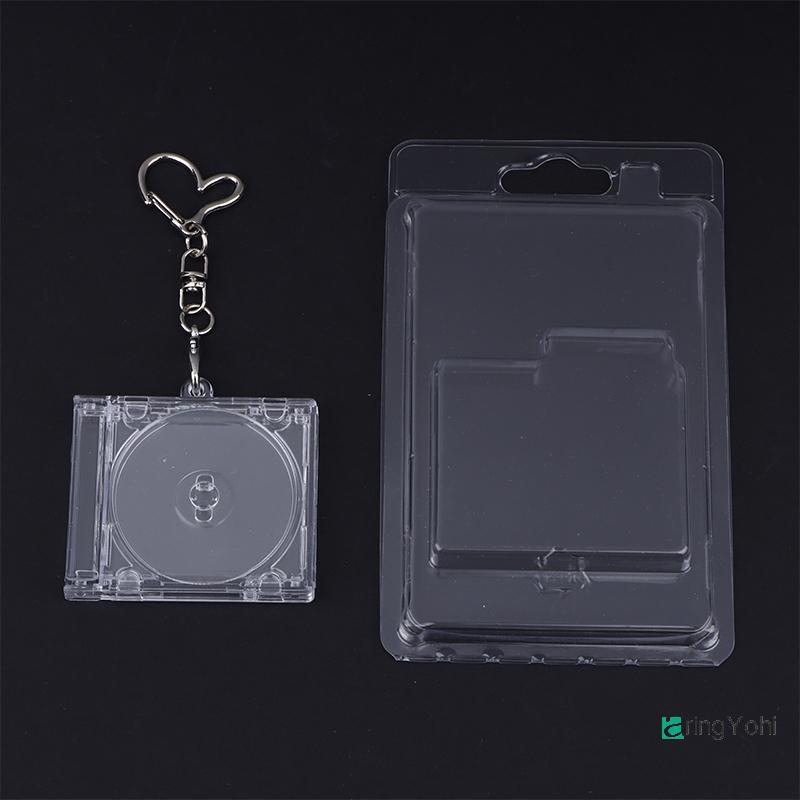 AringYohi] Mini Cd พวงกุญแจอัลบั้มกรณีพลาสติก Cd Cases Clear DVD Bulk DVD Jewel Keyring เพลง nk Mini