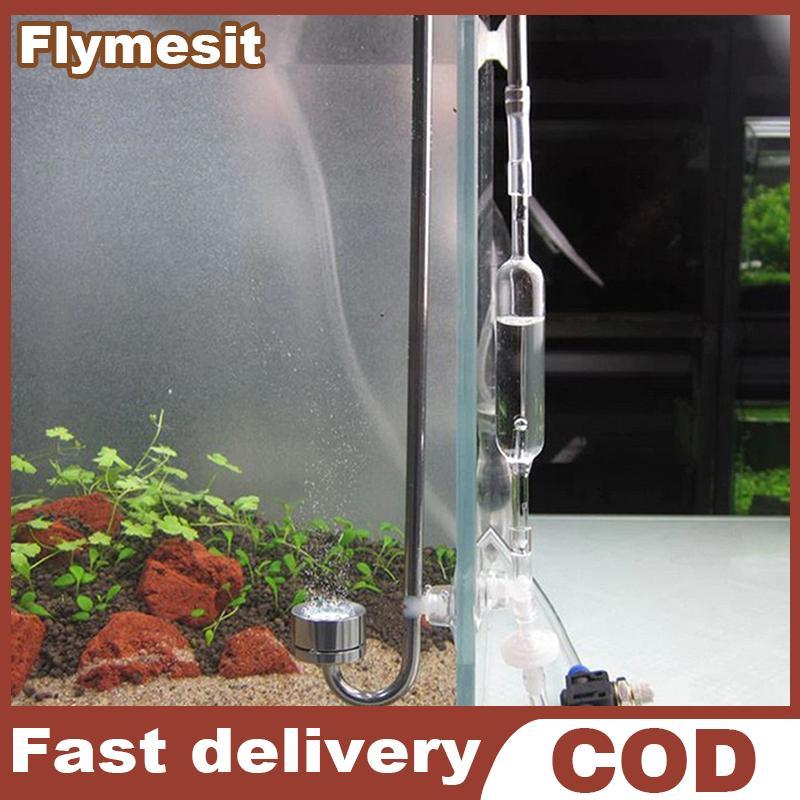 Flymesit Aquarium CO2 Bubble Counter น้ําพืชถังปลา CO2 Regulator ฉีดระบบวัดอุปกรณ์ CO2 Diffuser อุปก