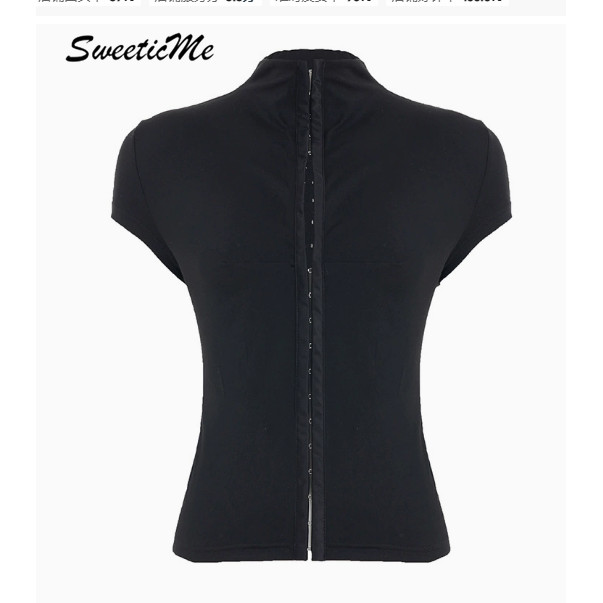 เสื้อสตรี SweeticMe 2026 ลายเต่า คอกว้าง สีทึบ เซ็กซี่ ใส่ได้หลายโอกาส