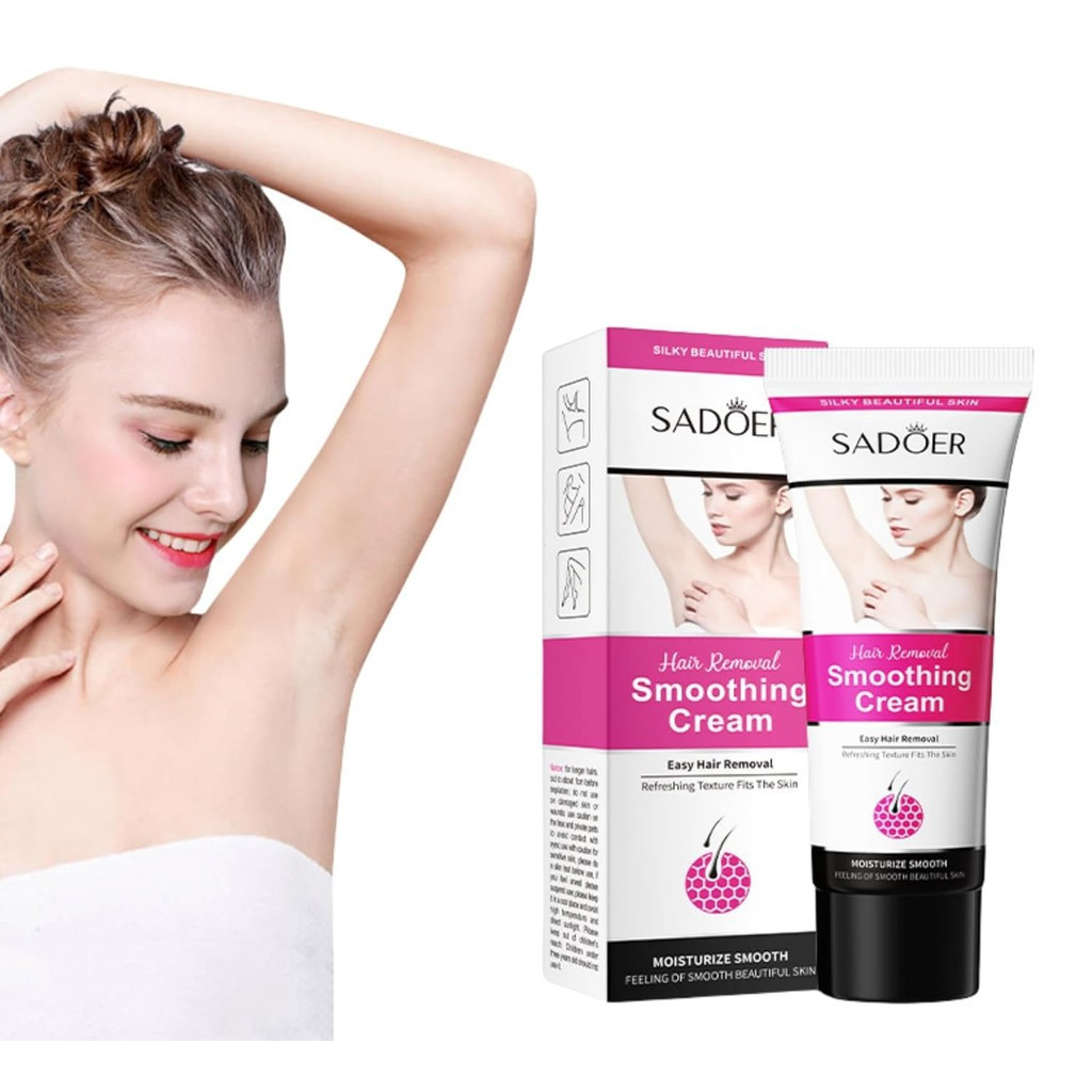 3 แพ็คสําหรับ SADOER Smooth Hair Removal Cream,Easy Hair Removal Moisturizing,Depilatory Cream,Face 