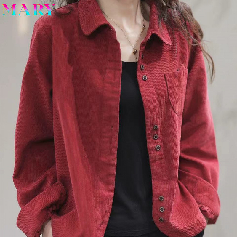 แจ็คเก็ตผู้หญิงแขนยาวสไตล์ใหม่ Lapel จีบ สำหรับฤดูใบไม้ผลิและใบไม้ร่วง งานและลำลอง ใส่สบาย